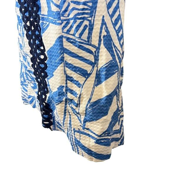 Lilly Pulitzer Annabelle Shift Blue Nautical Mini Sleeveless 100% Cotton Dress 4 - Picture 10 of 16
